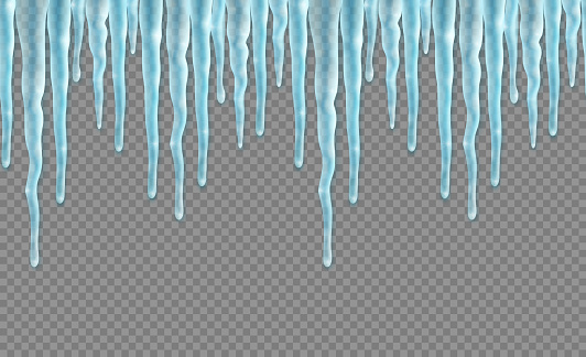 Icles Border Seamless Border With Realistic Icicles Design Template For Merry ...