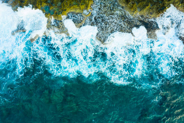 istock A bird's-eye view of the wave.Powerful wave. Viewpoint from directly above. 1078385754