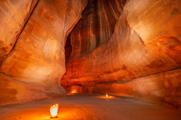 istock Petra by Night - The Siq 1078399714