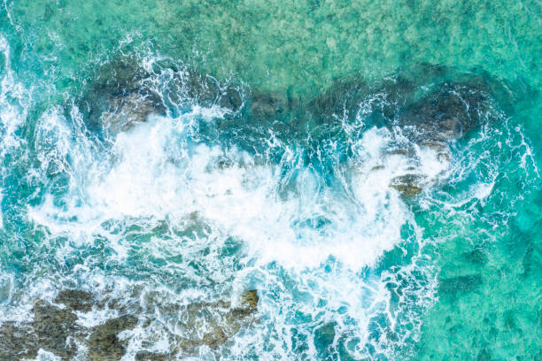 istock Powerful Waves on a rocky beach.Beautiful crystal clear ocean. 1078401062