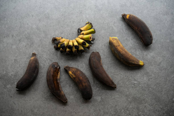 썩은 바나나 - banana rotting ripe above 뉴스 사진 이미지