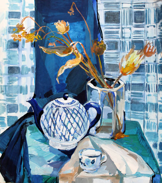 istock still life gouache color painting the kettle 1078412850