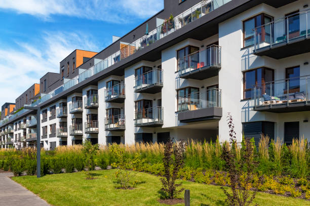 istock Modern apartment building architecture, Warsaw, Poland 1078413156