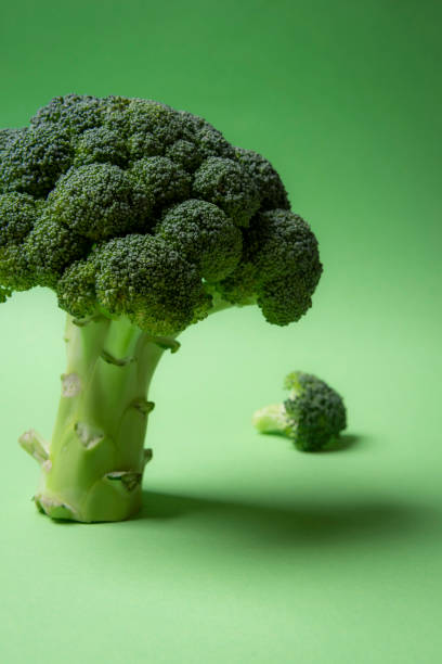 istock Fresh broccoli plant on a green background._ 1078418534