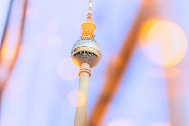 istock Berlin TV Tower with lights 1078418604