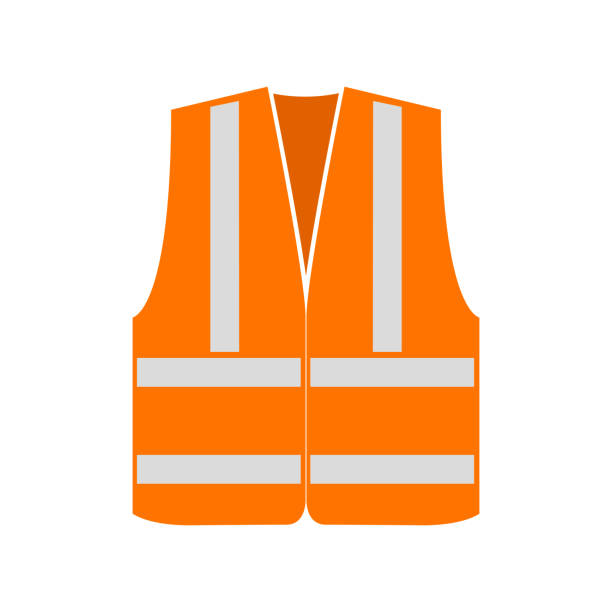 ilustrações de stock, clip art, desenhos animados e ícones de signal vest. vector illustration - reflective clothing