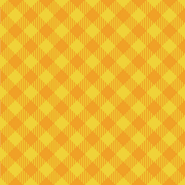 Impression de fond jaune Lumberjack Argyle - Illustration vectorielle