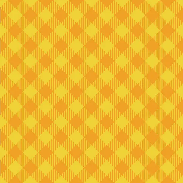 Vector illustration of Yellow Lumberjack Argyle Pattern Background