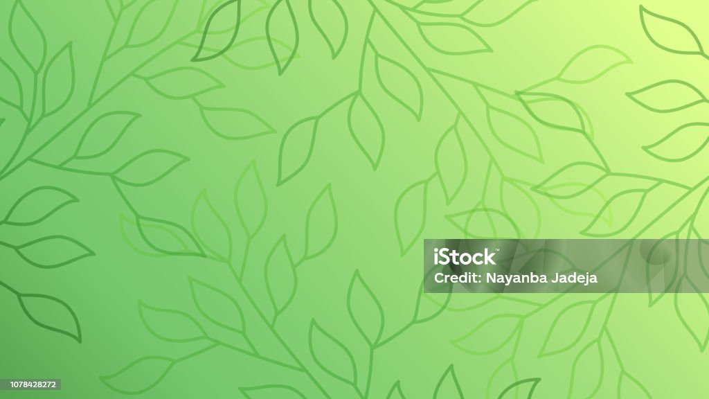 Green leaves seamless pattern background Backgrounds stock vector
