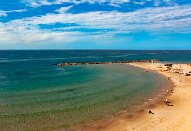 istock Top view of the bay with the beach 1078430556