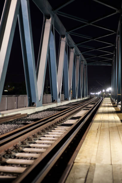 istock Steel bridge, railroad track 1078431040