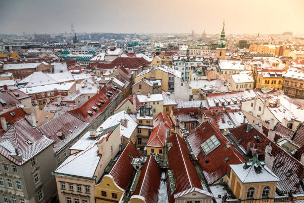 istock Old Town Prague from above in Winter 1078434442