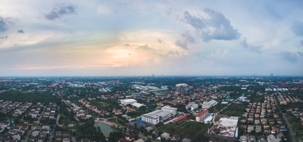 istock High Angle Shot Of Townscape Against Sky 1078438032