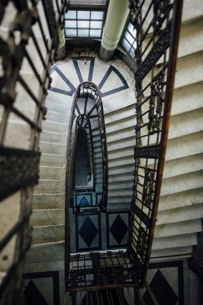 istock Vintage staircase in old building 1078438198