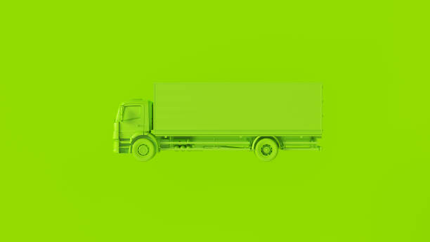 istock Lime Green Truck 1078446538