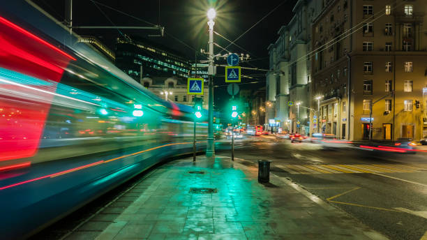 istock night traffic jam on the crossroad 1078446662