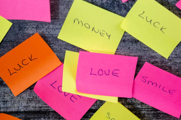 istock Good wishes are written on colorful note paper. 1078449134
