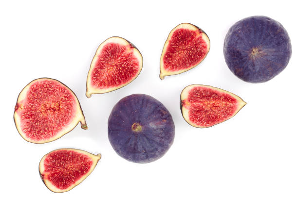 istock fig fruits isolated on white background with copy space for your text. Top view. Flat lay pattern 1078452152
