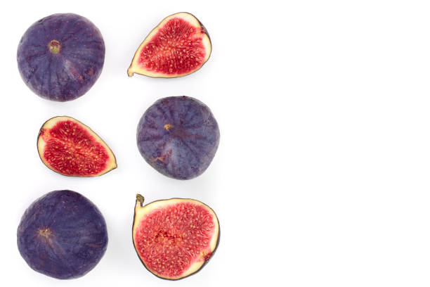 istock fig fruits isolated on white background with copy space for your text. Top view. Flat lay pattern 1078452174