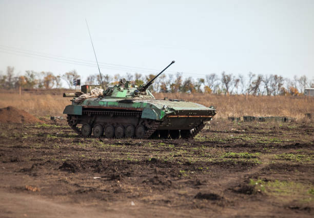 istock Soviet infantry car in the field. 1078455832