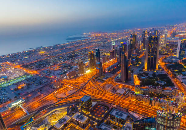 istock High Angle View Of City Lit Up At Night 1078463848