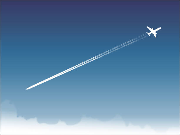 Airplane Trail Vector Art Icons And Graphics For Free Download