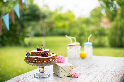 Fruit birthday cake