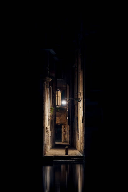 istock Alley night lamp 1078473630