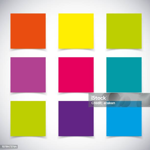 Post It Pattern Set Of Vector Post It Stock Illustration - Download Image Now ...