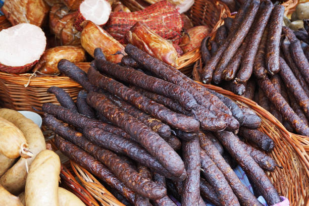 istock smoked sausages and other pork meat 1078481298