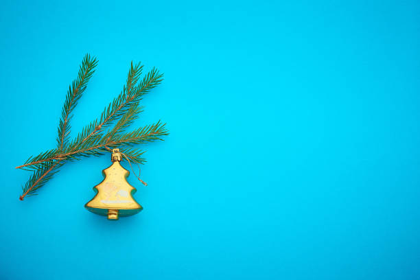 istock branch Christmas tree on a colored background, a place for text 1078483136
