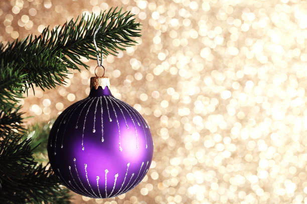 istock Christmas tree with bauble toy on blurred background 1078485772
