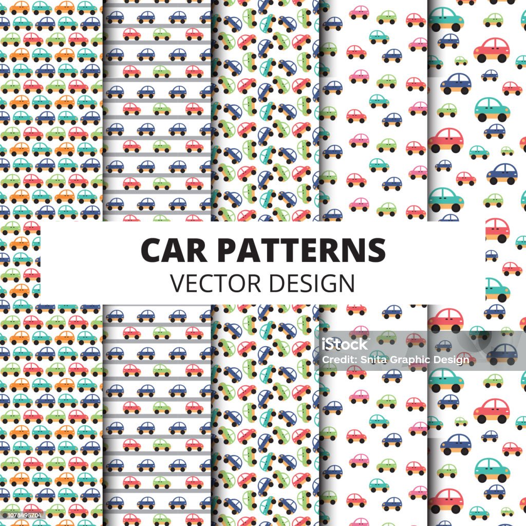 Car Pattern Collection Stock Illustration - Download Image Now ...