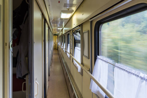 istock Corridor in the compartment of the train. Russian railway 1078496496