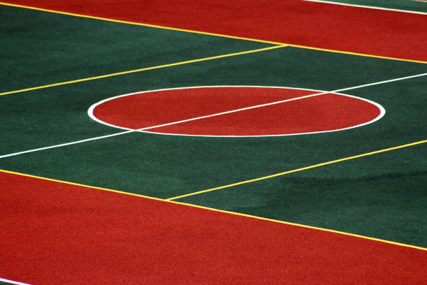istock Running track texture background, red green stadium 1078497018