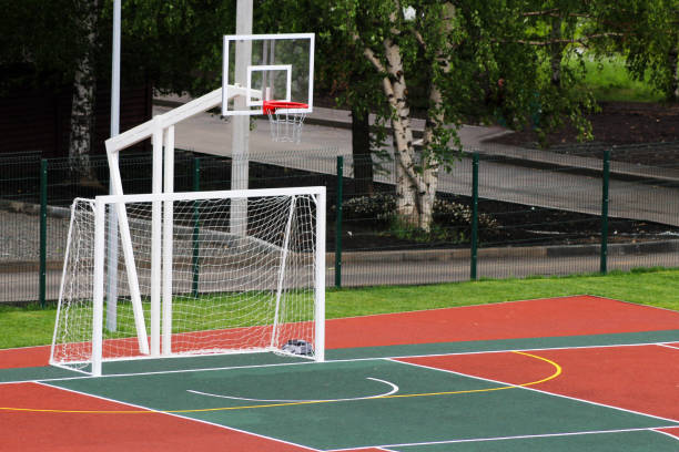 istock Football goal at the stadium 1078497532