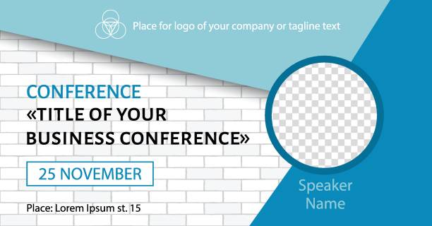 Corporate announcement banner. Vector flyer template for business conference vector art illustration