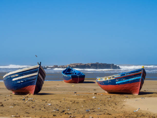 istock Fishing boats on Bhaibah beach? Morocco 1078518672