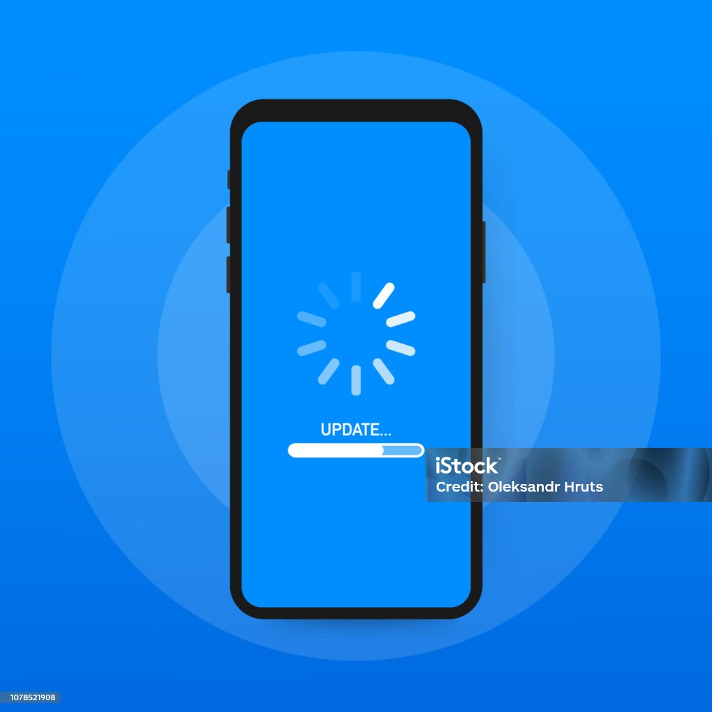 System Software Update Data Update Or Synchronize With Progress Bar On ...