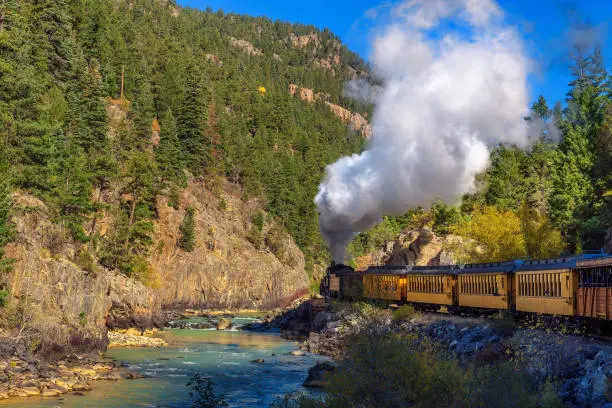 Photo of Historic steam engine train in Colorado, USA