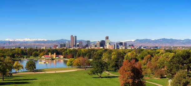 istock Skyline of Denver downtown with Rocky Mountains 1078522916