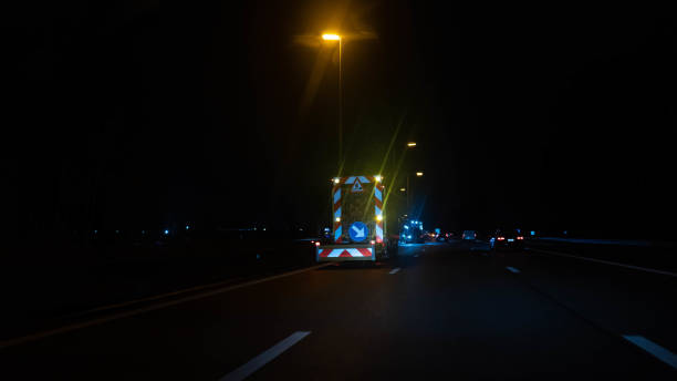 istock NIGHT ROAD to Gand in Belgium 1078527330