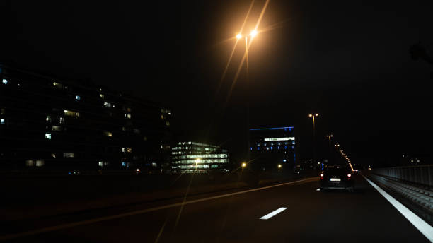istock NIGHT ROAD to Gand in Belgium 1078527610