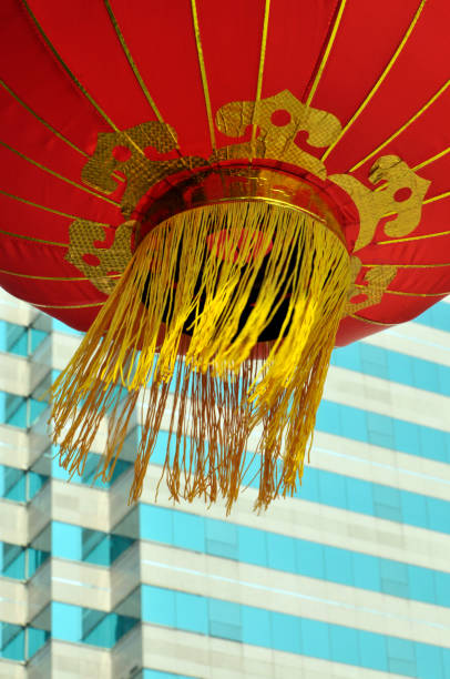 istock Red chinese lanterns in Chinese new year. 1078527940