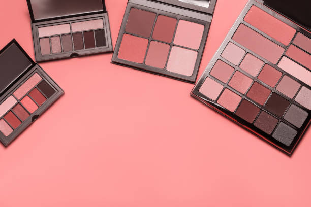 istock Palette of colorful eyeshadows from high view 1078536232