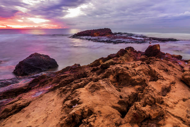 istock Sunrise over the rocks. 1078541136