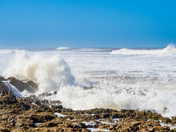 Breaking waves on My Khe Beach.South China Sea - Vietnam.