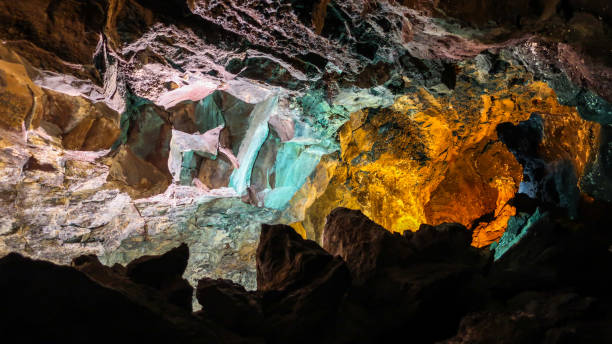 istock Inside a beautiful lava tunnel cave. 1078546650