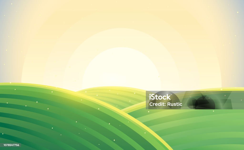 Background Rural Morning Morning Rural Landscape Stock Illustration - Download Image Now ...