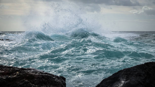 istock Stormy weather on the sea. 1078551002
